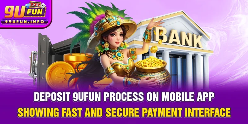 Deposit 9UFUN process on mobile app showing fast and secure payment interface.