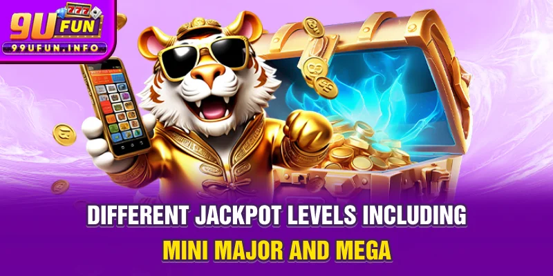 Different Jackpot levels including Mini, Major, and Mega.